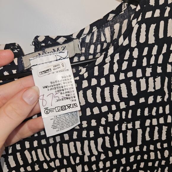 Max Mara A-Line Printed Midi Length Dress Black - Picture 3 of 8